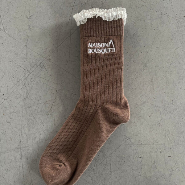 Chaussettes Chocolat à froufrous