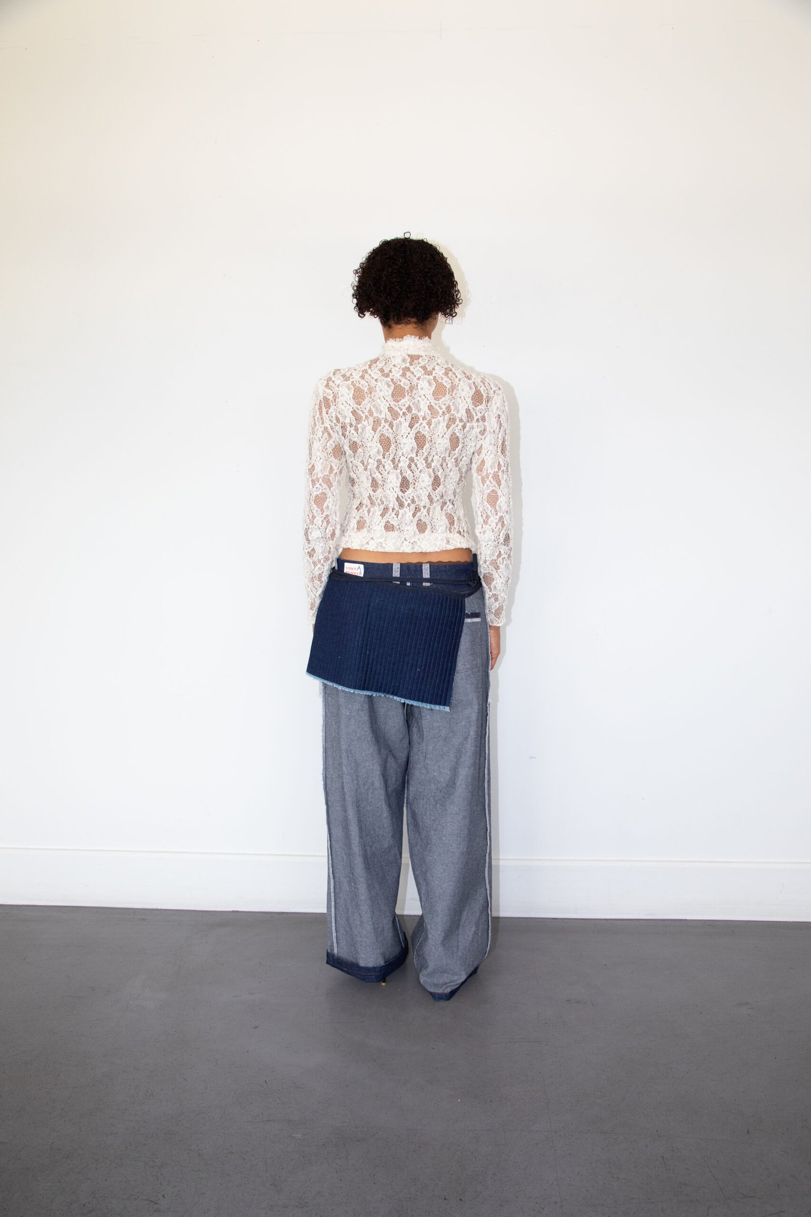 Jupe pleated jean – Image 4