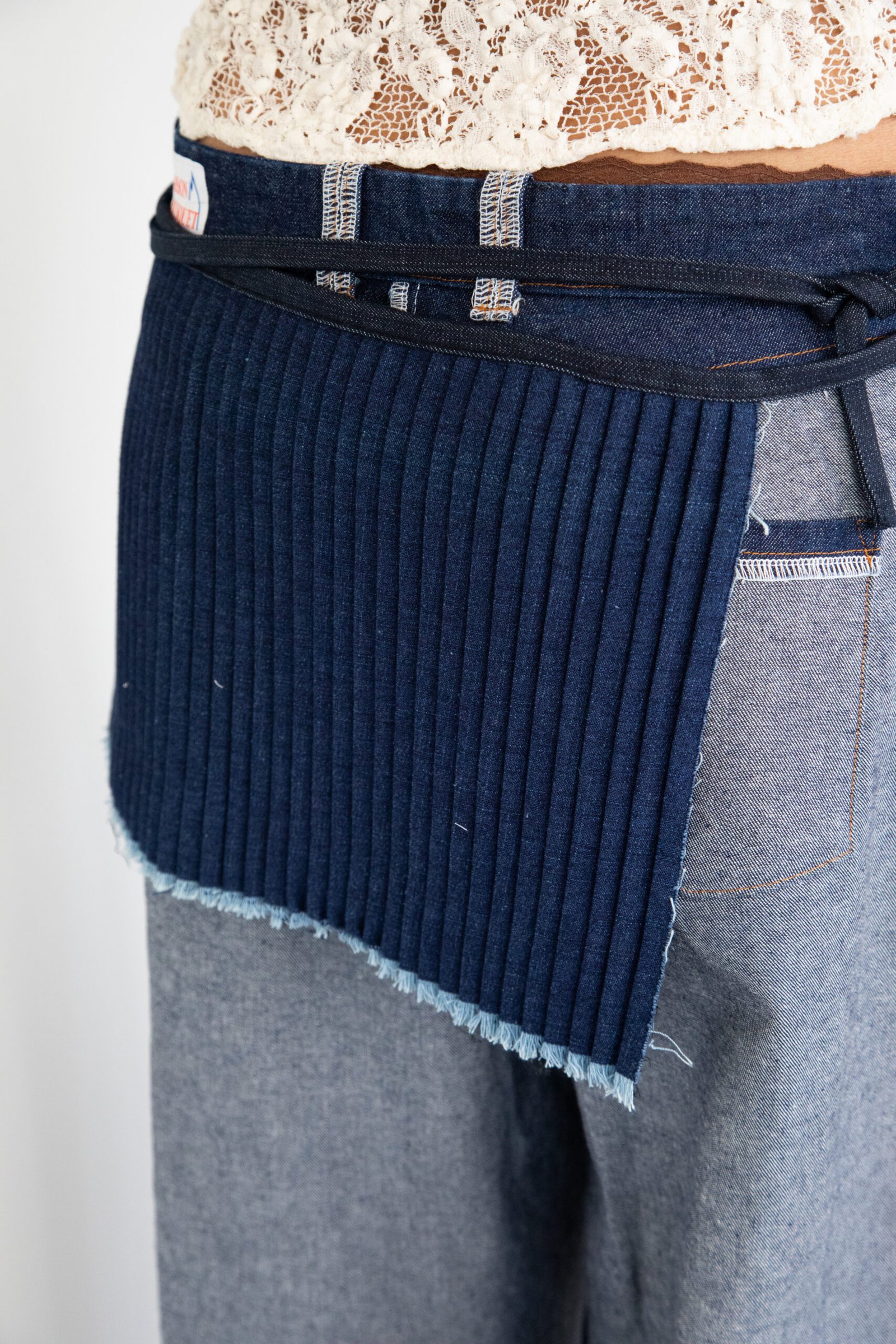 Jupe pleated jean – Image 3